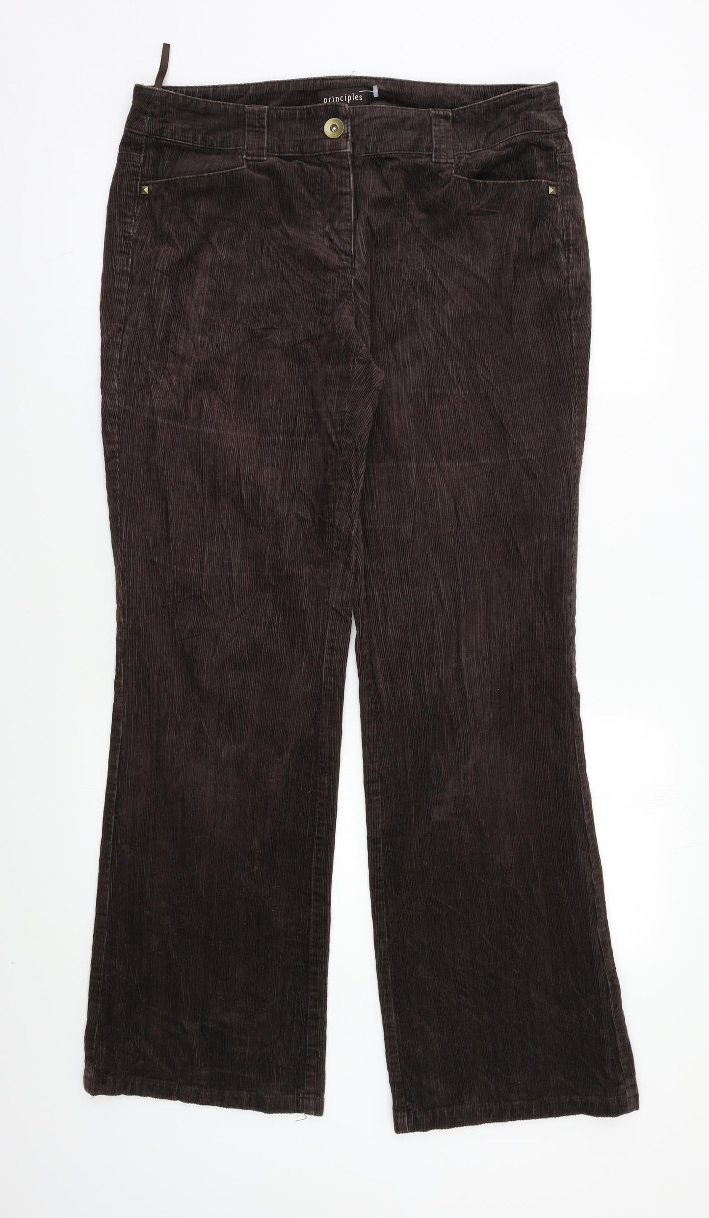 Principles Womens Brown   Trousers  Size 10 L30 in