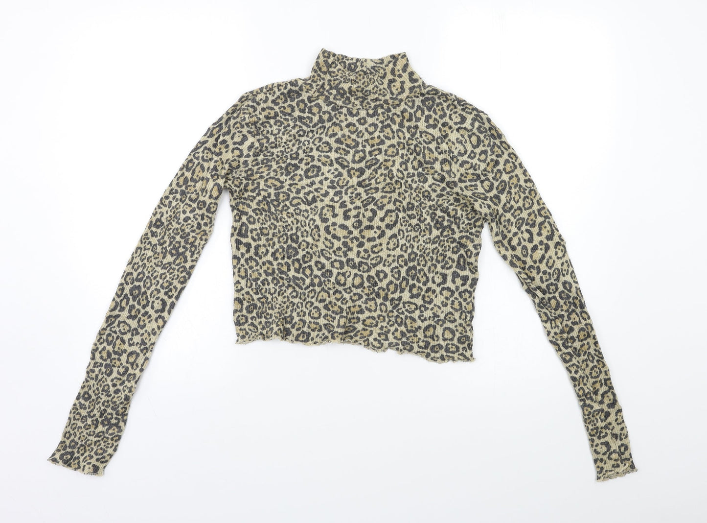 Preworn Womens Beige Animal Print  Pullover Jumper Size S