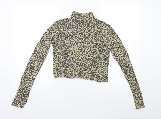 Preworn Womens Beige Animal Print  Pullover Jumper Size S