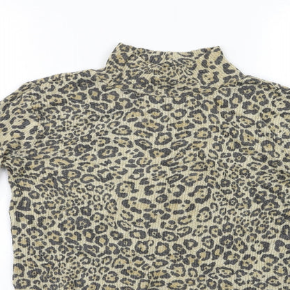 Preloved Preworn Womens Beige Animal Print  Pullover Jumper Size S - Detail