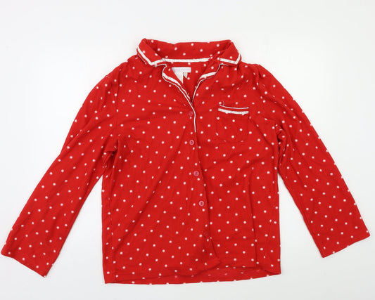 Carole Hochman Womens Red Polka Dot  Top Pyjama Top Size M