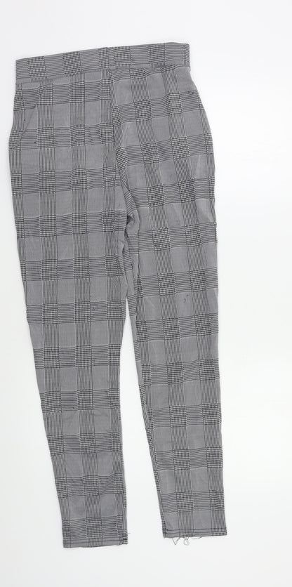 Preworn Womens Grey Check  Trousers  Size S L27 in
