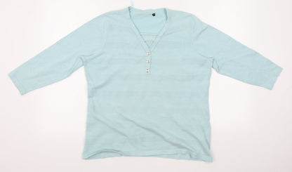 Preworn Womens Blue   Basic T-Shirt Size S