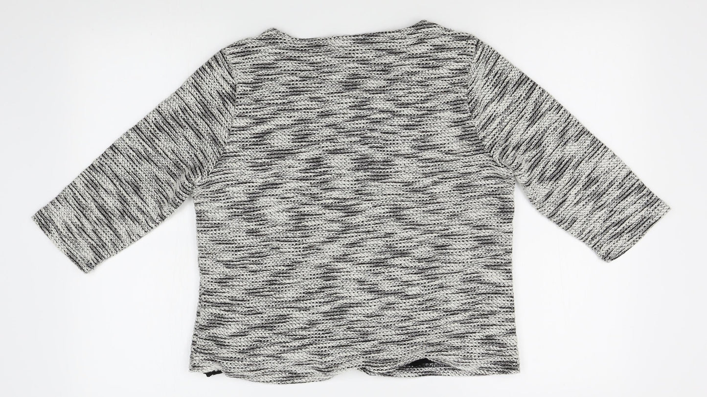 tigi Womens Grey Striped  Pullover Jumper Size 10