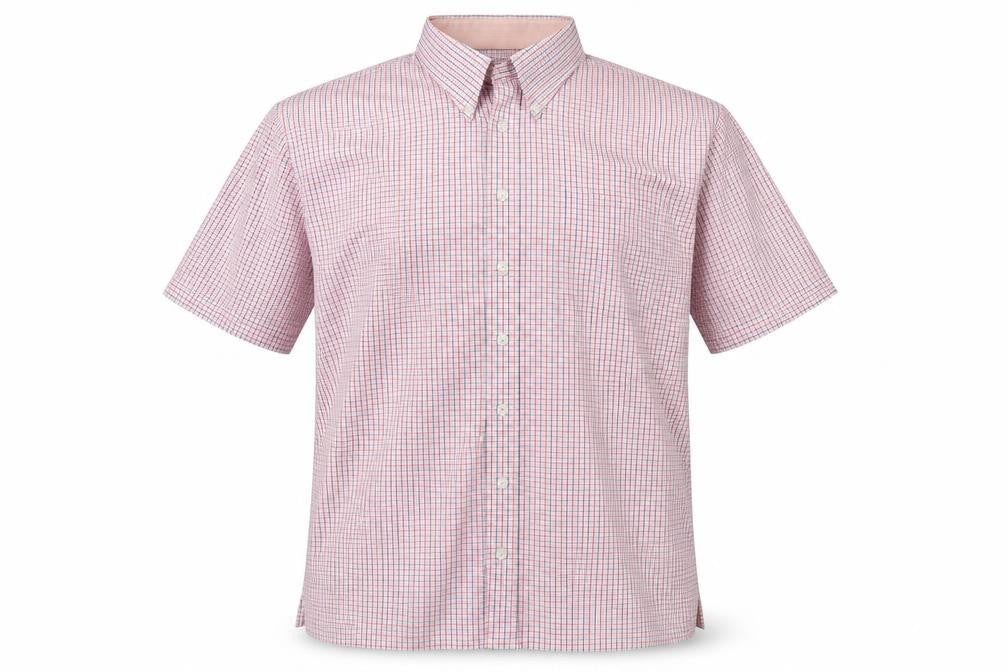 Bosideng Mens Pink Check   Button-Up Size XL