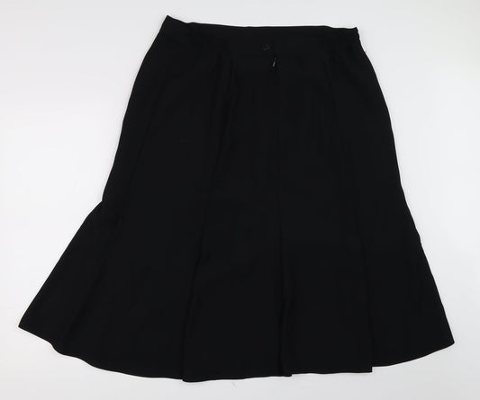 ELVI Womens Black   A-Line Skirt Size 34 in