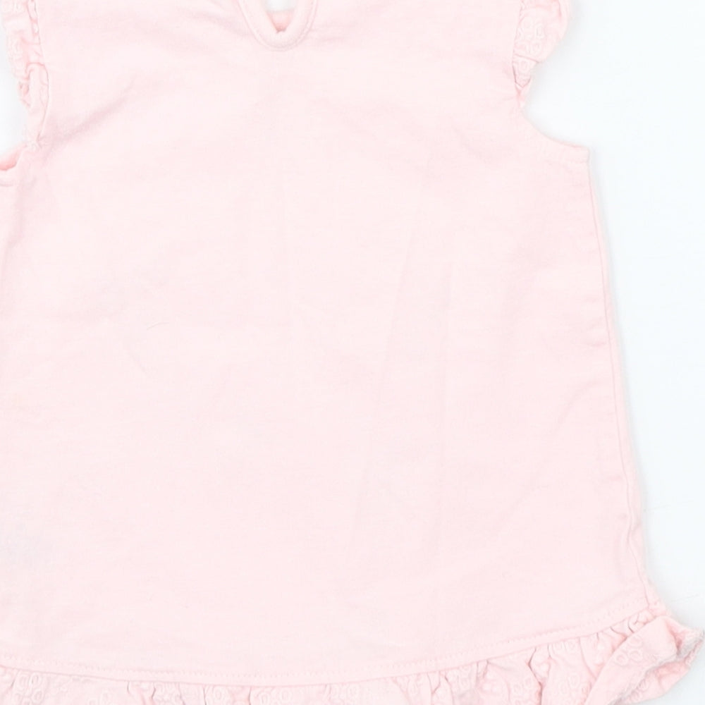 George Girls Pink   Basic T-Shirt Size 3-6 Months