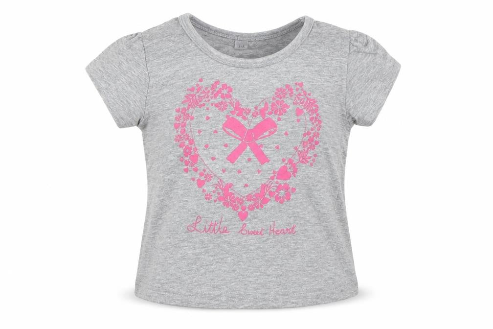 Preworn Girls Grey   Basic T-Shirt Size 6-9 Months