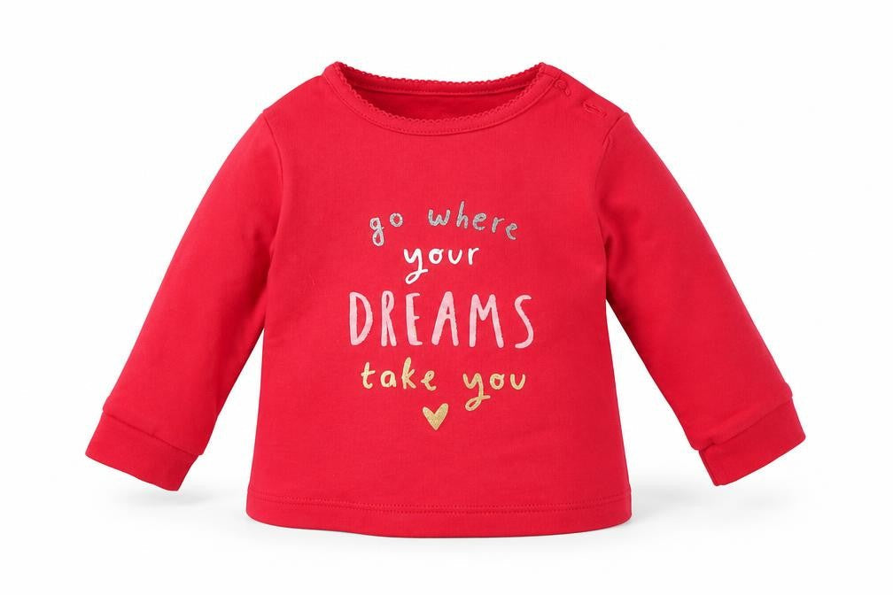 Primark Girls Red   Basic T-Shirt Size 6-9 Months