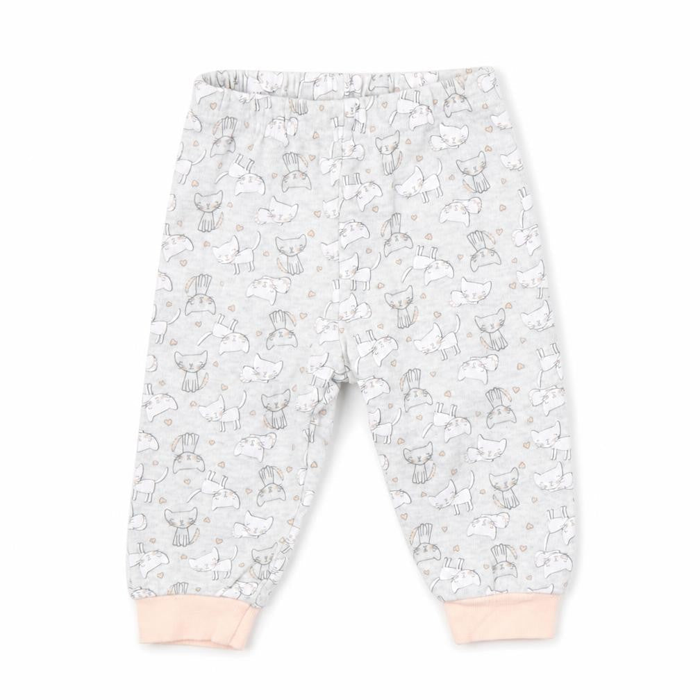 Primark Girls Grey    Pyjama Pants Size 6-9 Months  - cats