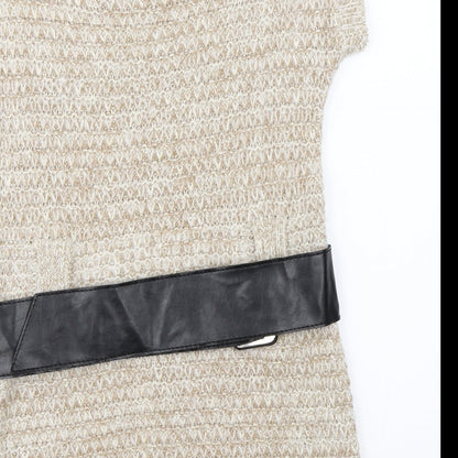 Pilot Womens Beige  Knit Pullover Jumper Size L