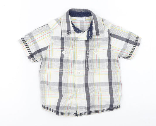 Mini Club Boys Multicoloured Check  Basic Button-Up Size 6-9 Months