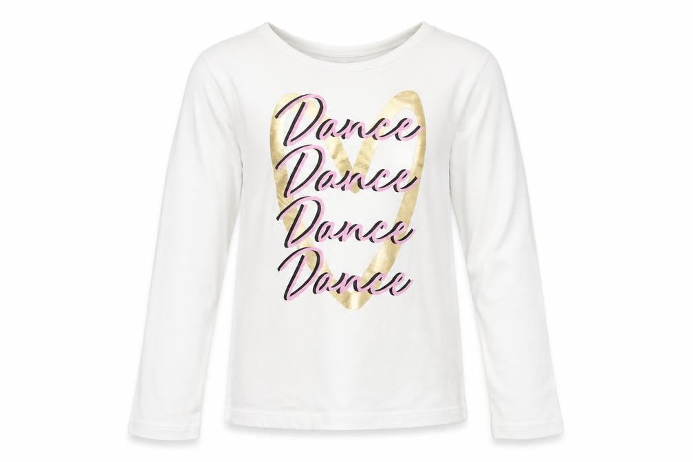 Studio Girls White   Basic T-Shirt Size 7-8 Years  - dance