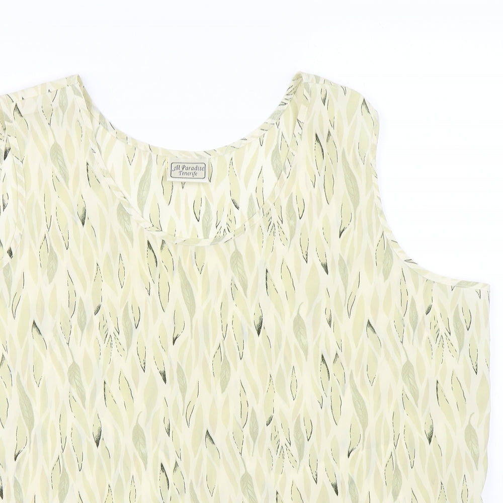 All Paradise Womens Green   Basic Blouse Size 16