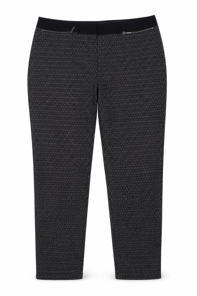 NEXT Womens Black Argyle/Diamond  Dress Pants Trousers Size 12 L23 in