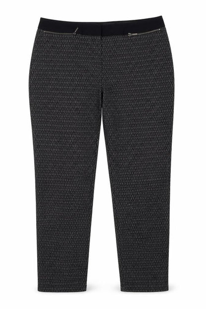 Next Womens Black Argyle/Diamond  Dress Pants Trousers Size 12 L23 in