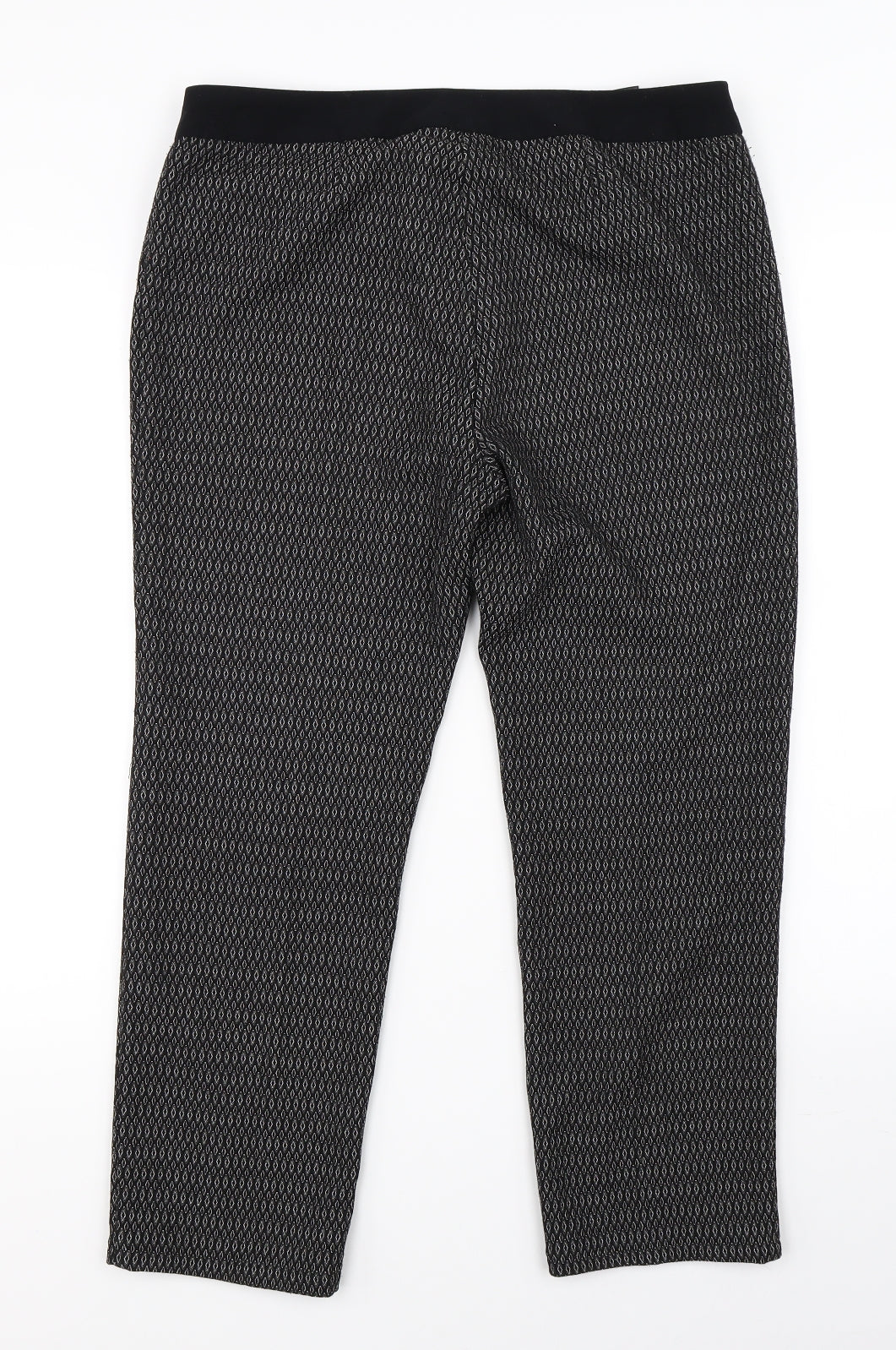 NEXT Womens Black Argyle/Diamond  Dress Pants Trousers Size 12 L23 in