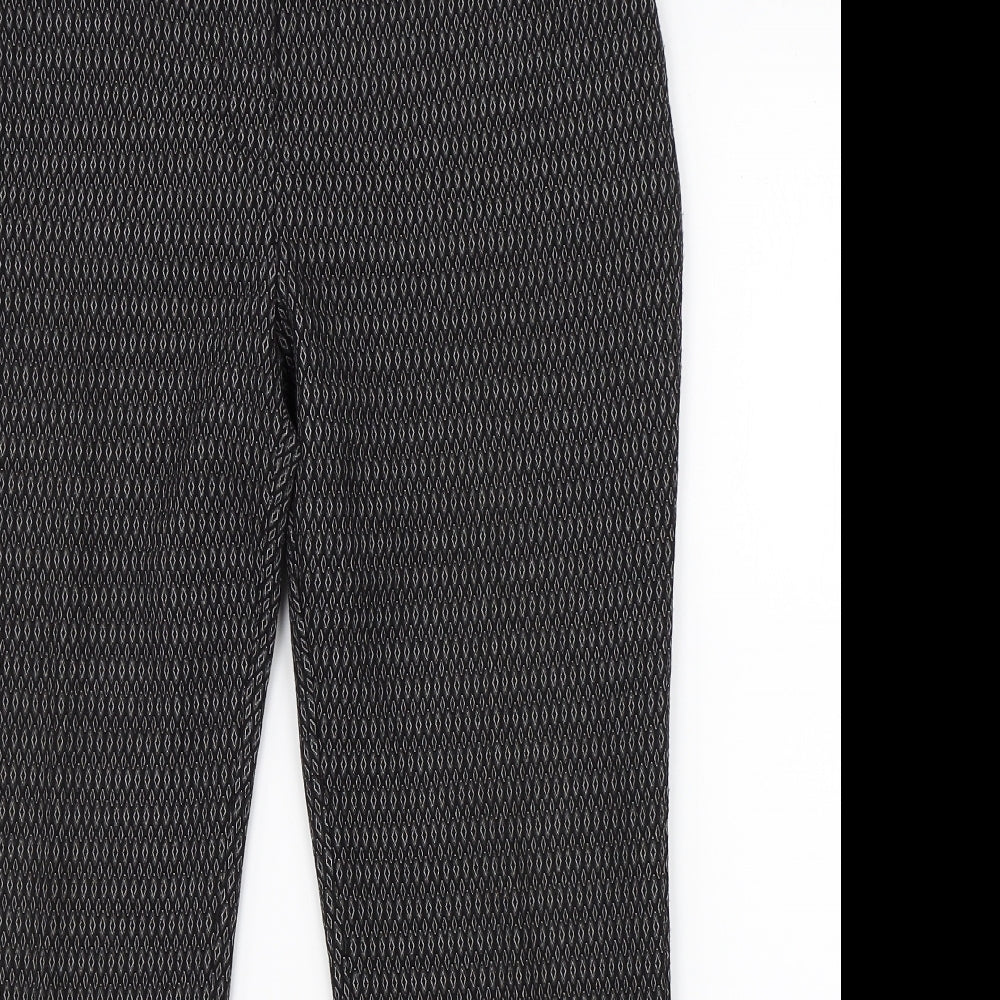 NEXT Womens Black Argyle/Diamond  Dress Pants Trousers Size 12 L23 in