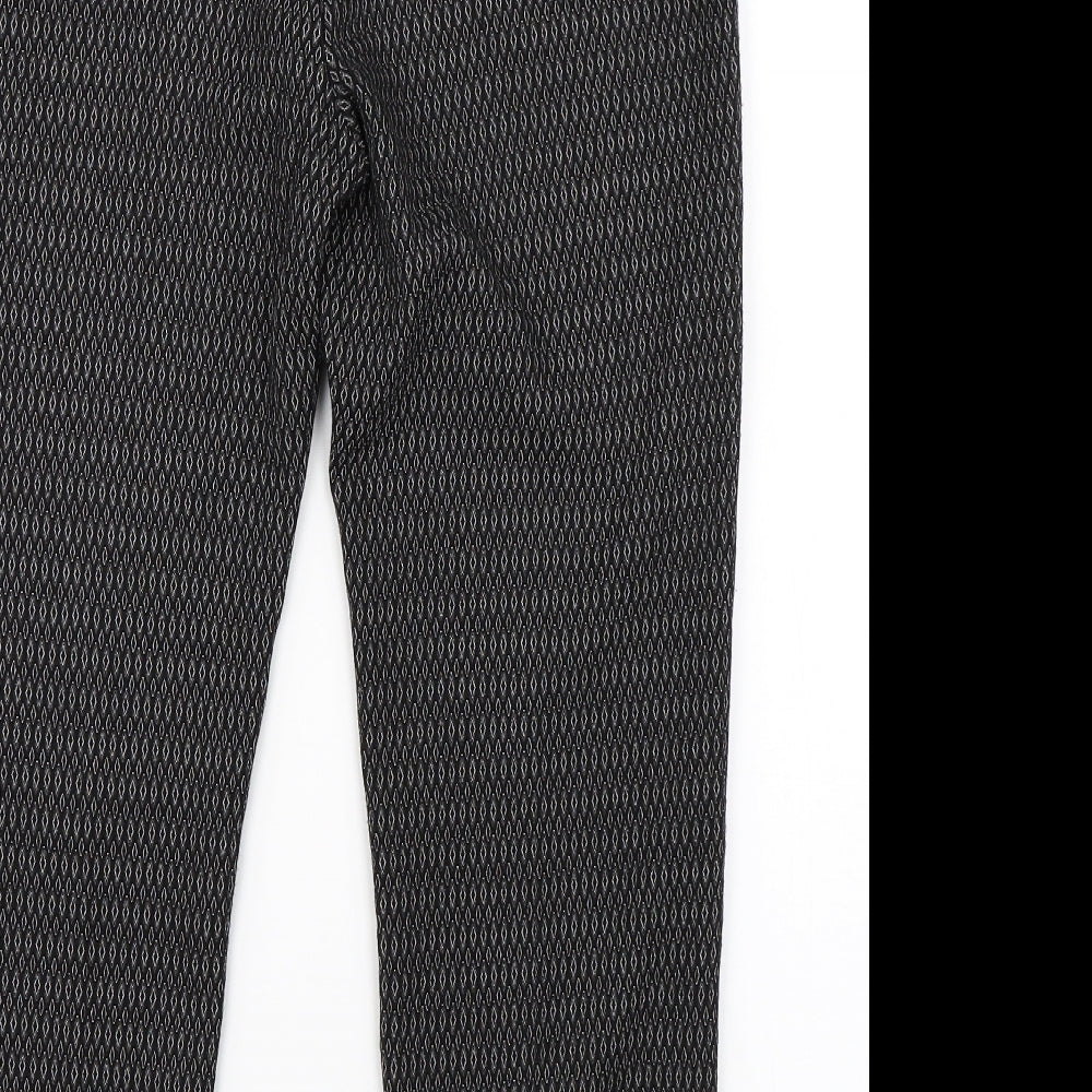 NEXT Womens Black Argyle/Diamond  Dress Pants Trousers Size 12 L23 in
