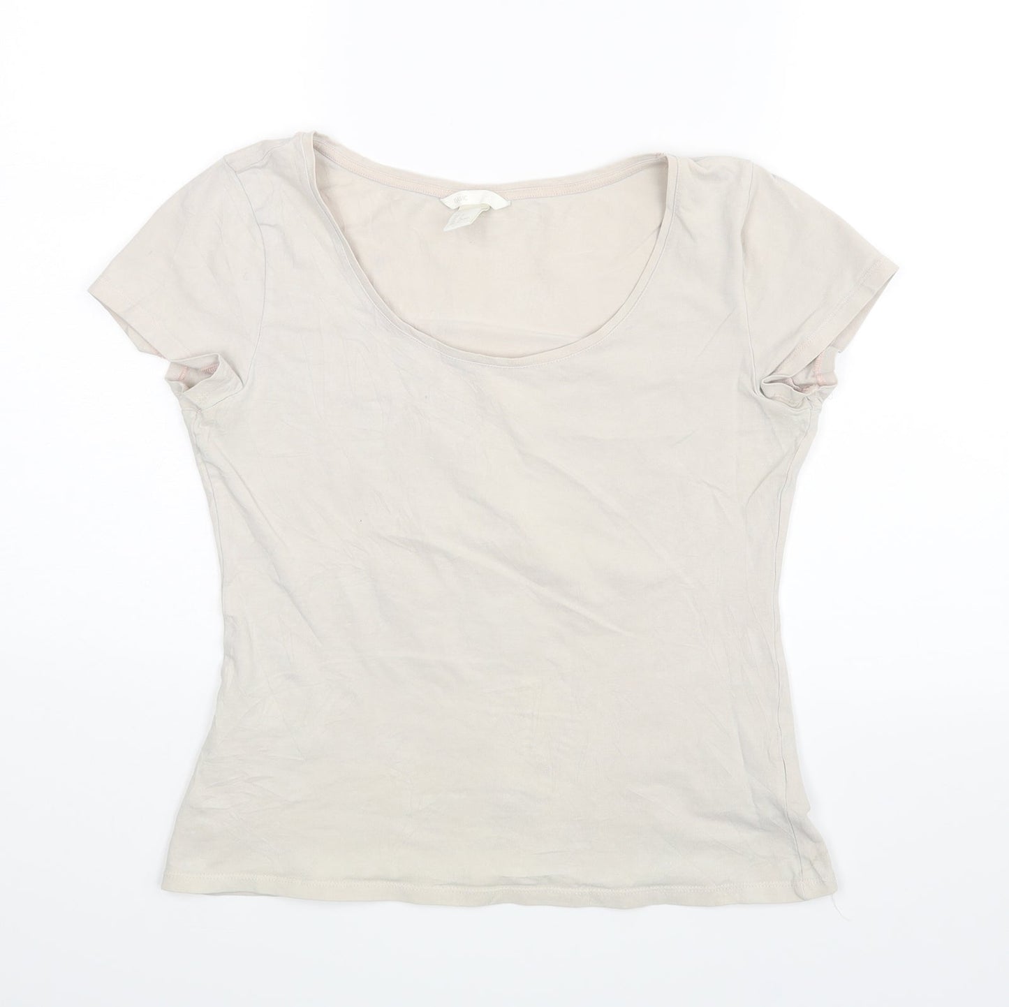 H&M Womens Beige   Basic Blouse Size M