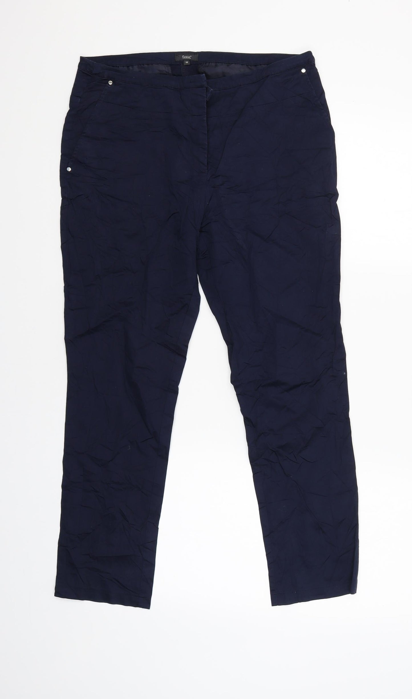 Solar Womens Blue   Windbreaker Trousers Size 38 L25 in