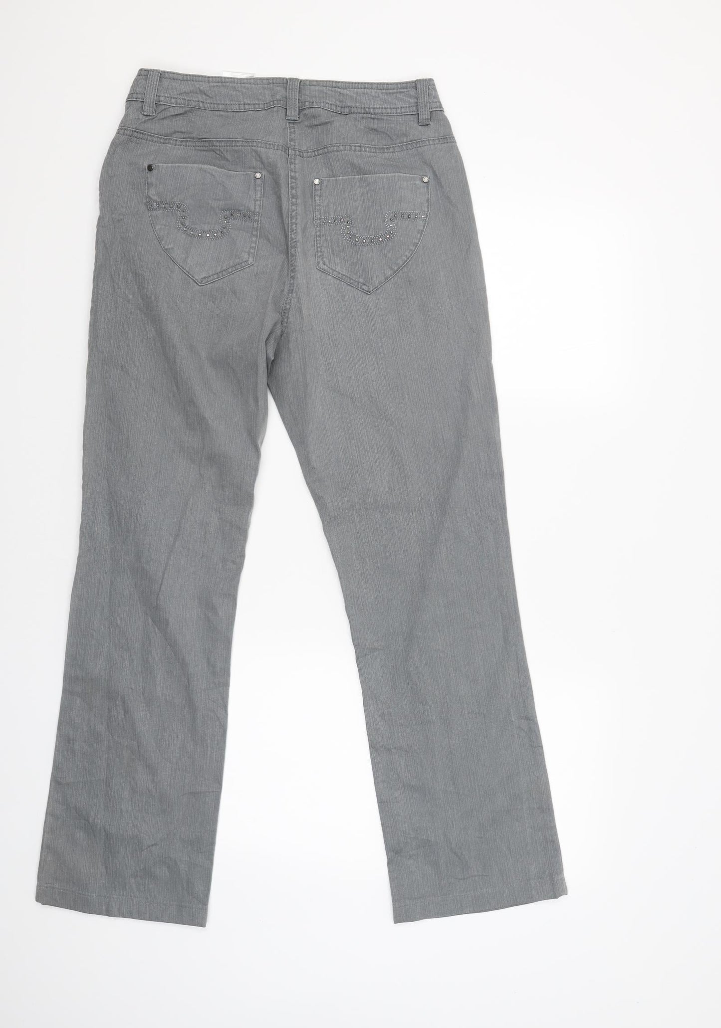 Yessica Womens Grey   Capri Trousers Size 12 L28 in
