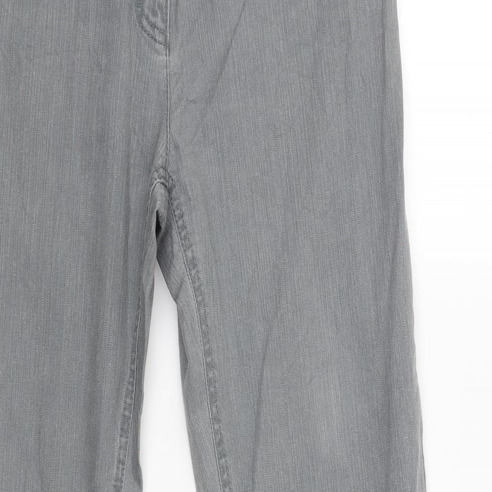 Yessica Womens Grey   Capri Trousers Size 12 L28 in