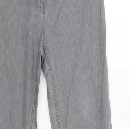 Yessica Womens Grey   Capri Trousers Size 12 L28 in