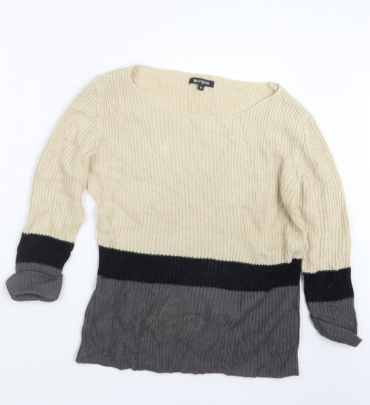 Originals Womens Beige  Knit Pullover Jumper Size 16