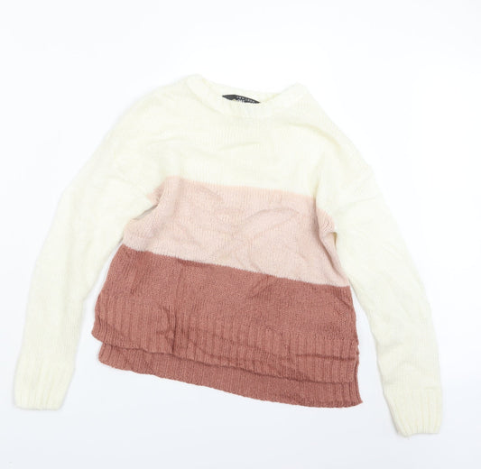 New Look Girls Pink  Knit Pullover Jumper Size 12-13 Years