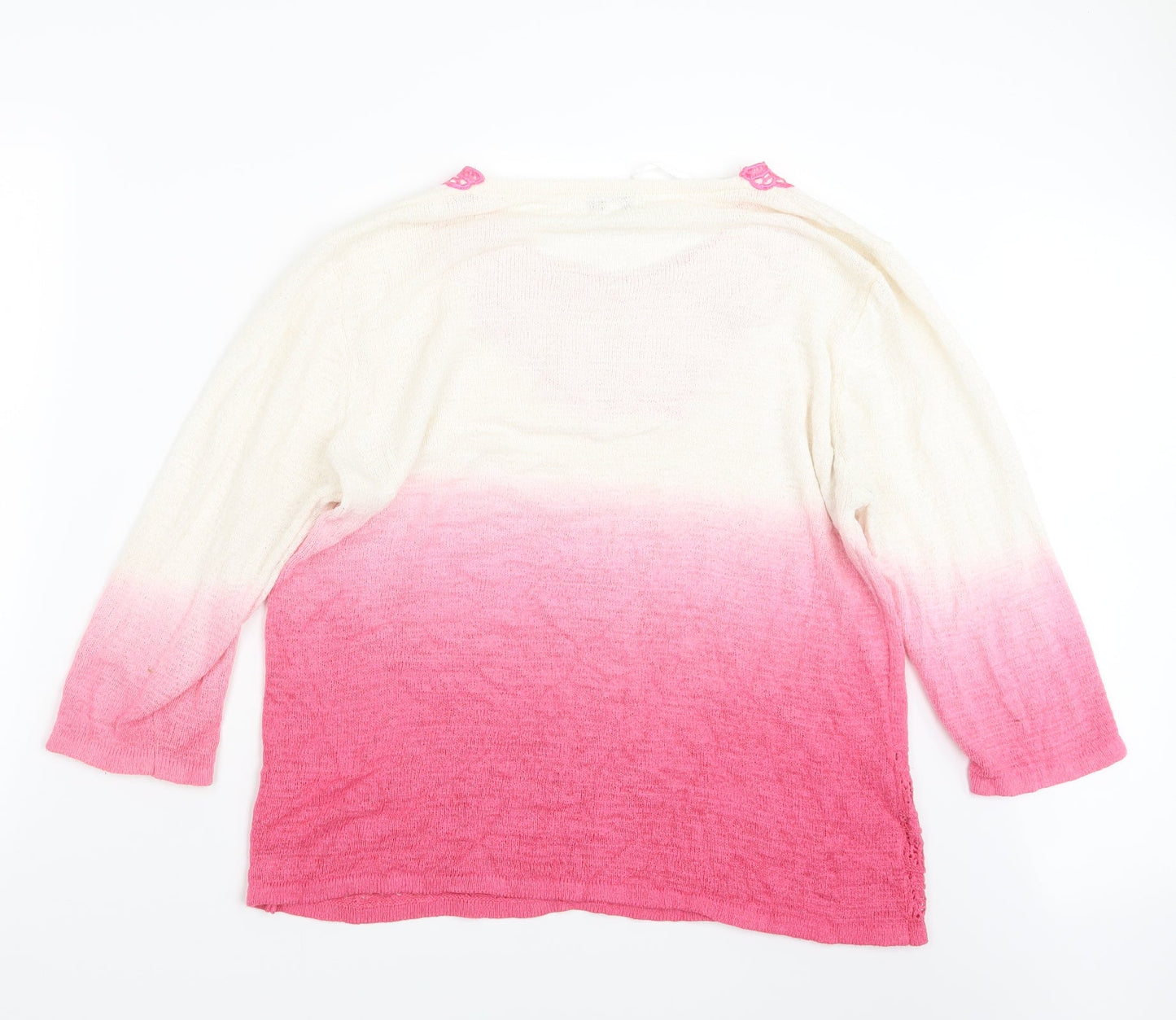 Fay Louise Womens Pink  Knit Pullover Jumper Size L