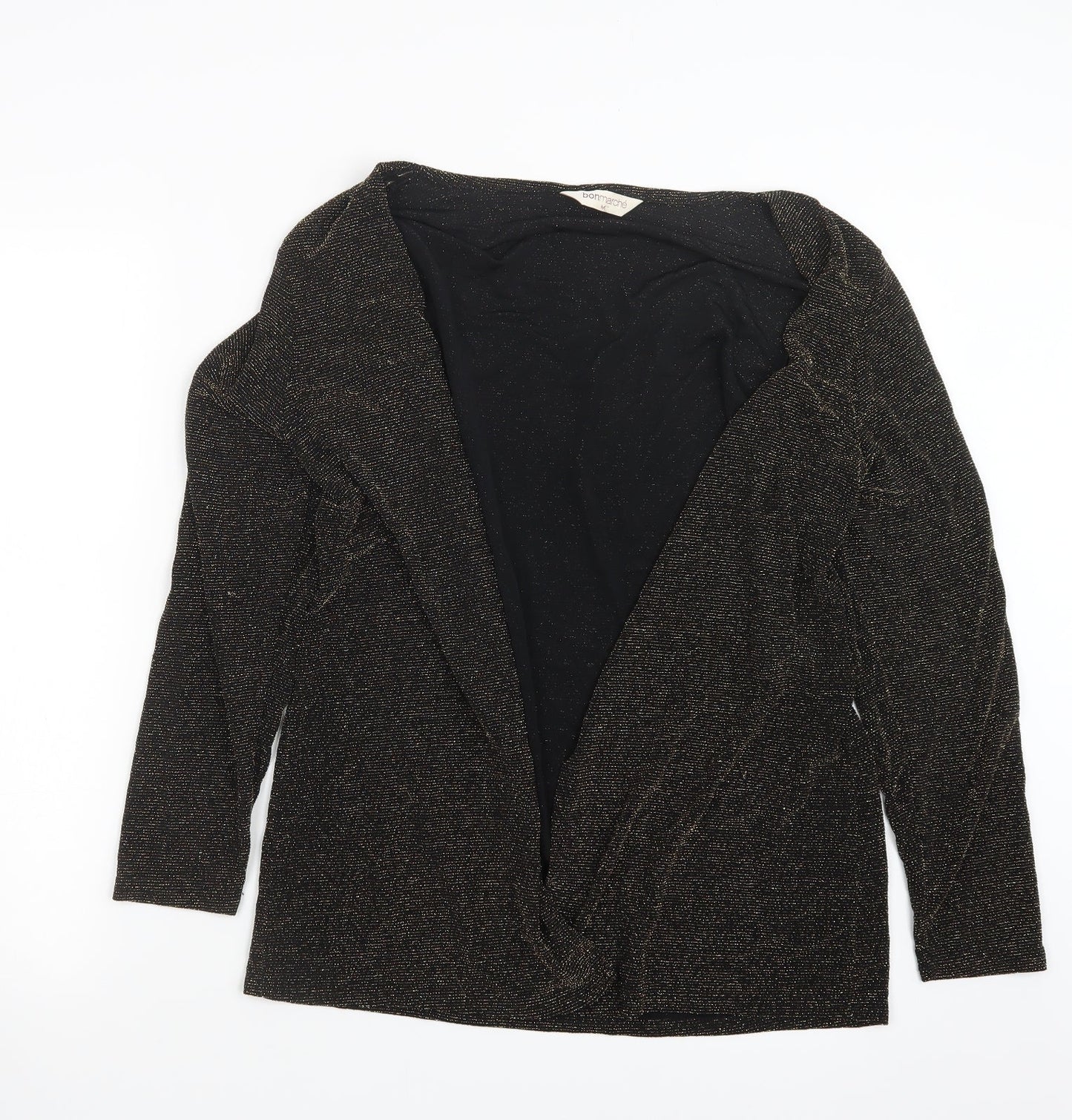 Bonmarché Womens Gold   Cardigan Jumper Size M