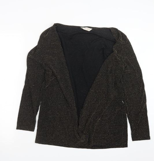 Bonmarché Womens Gold   Cardigan Jumper Size M