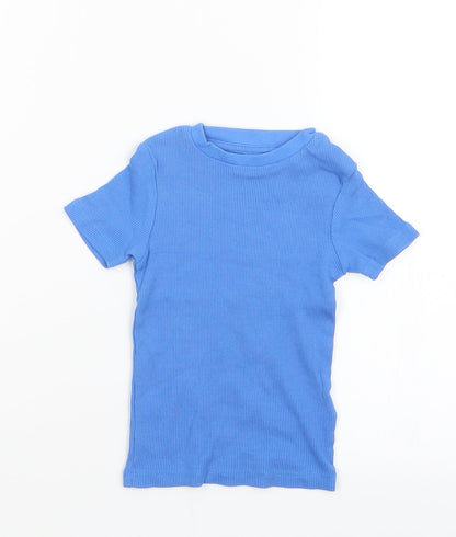 Additional front view of Next girls’ blue basic t-shirt, size 2-3, years