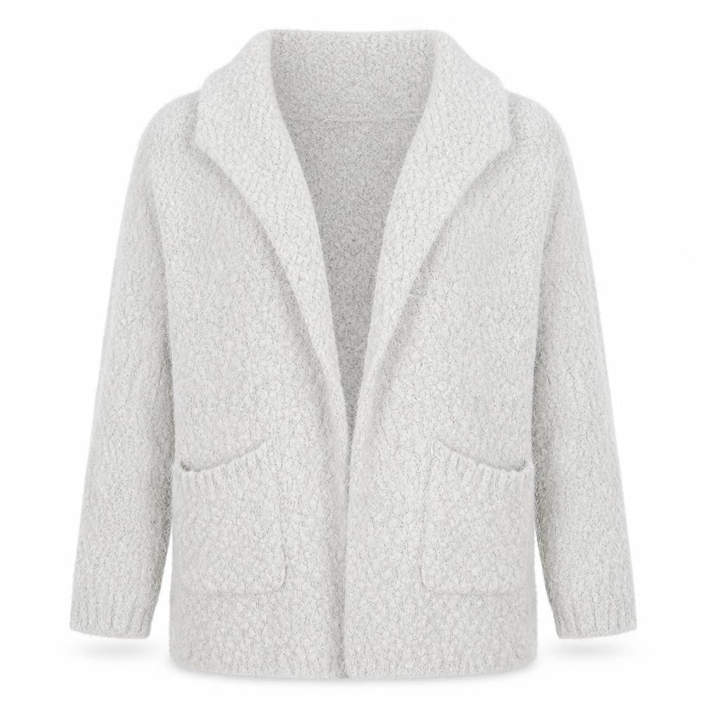 Miyoko Womens Grey  Knit Cardigan Jumper Size S