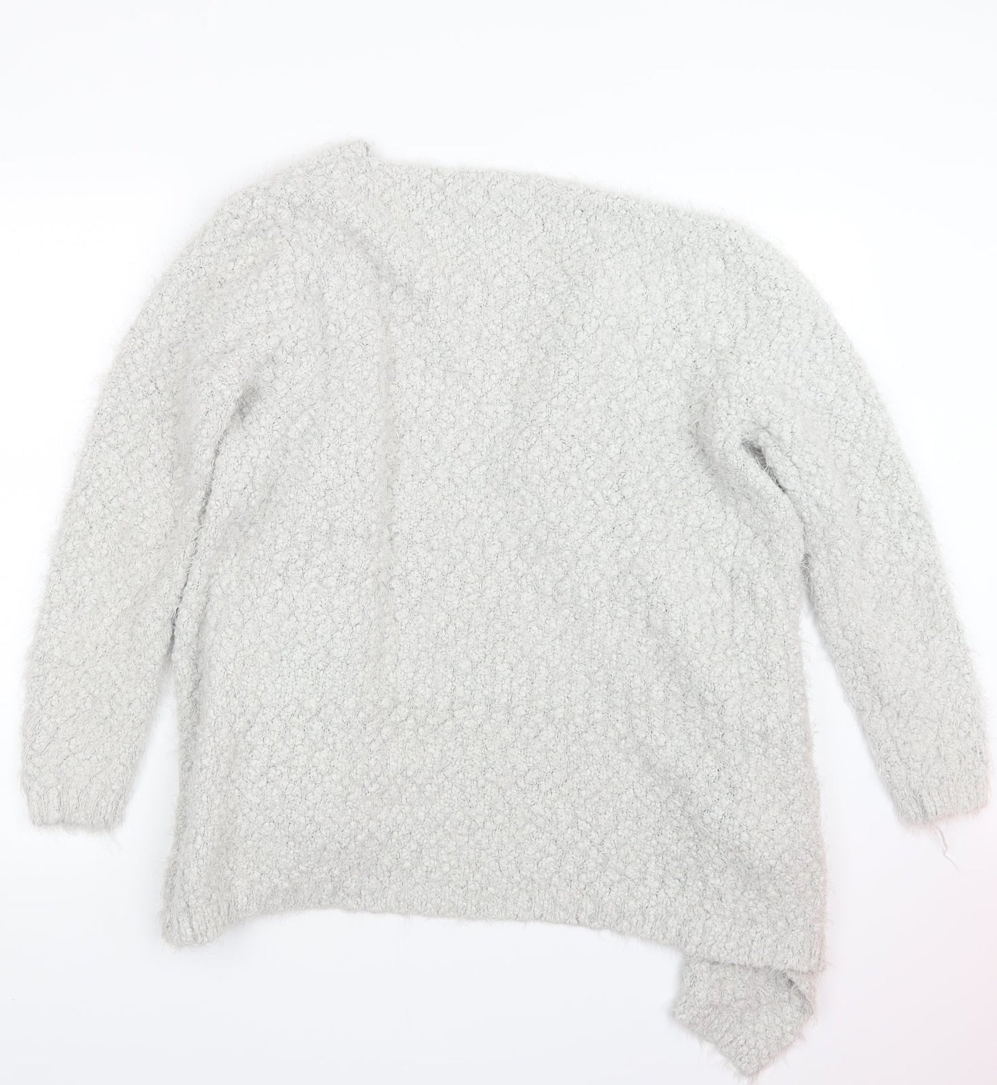 Miyoko Womens Grey  Knit Cardigan Jumper Size S