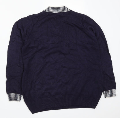 Preloved Isle Womens Blue  Knit Pullover Jumper Size 14 - Back