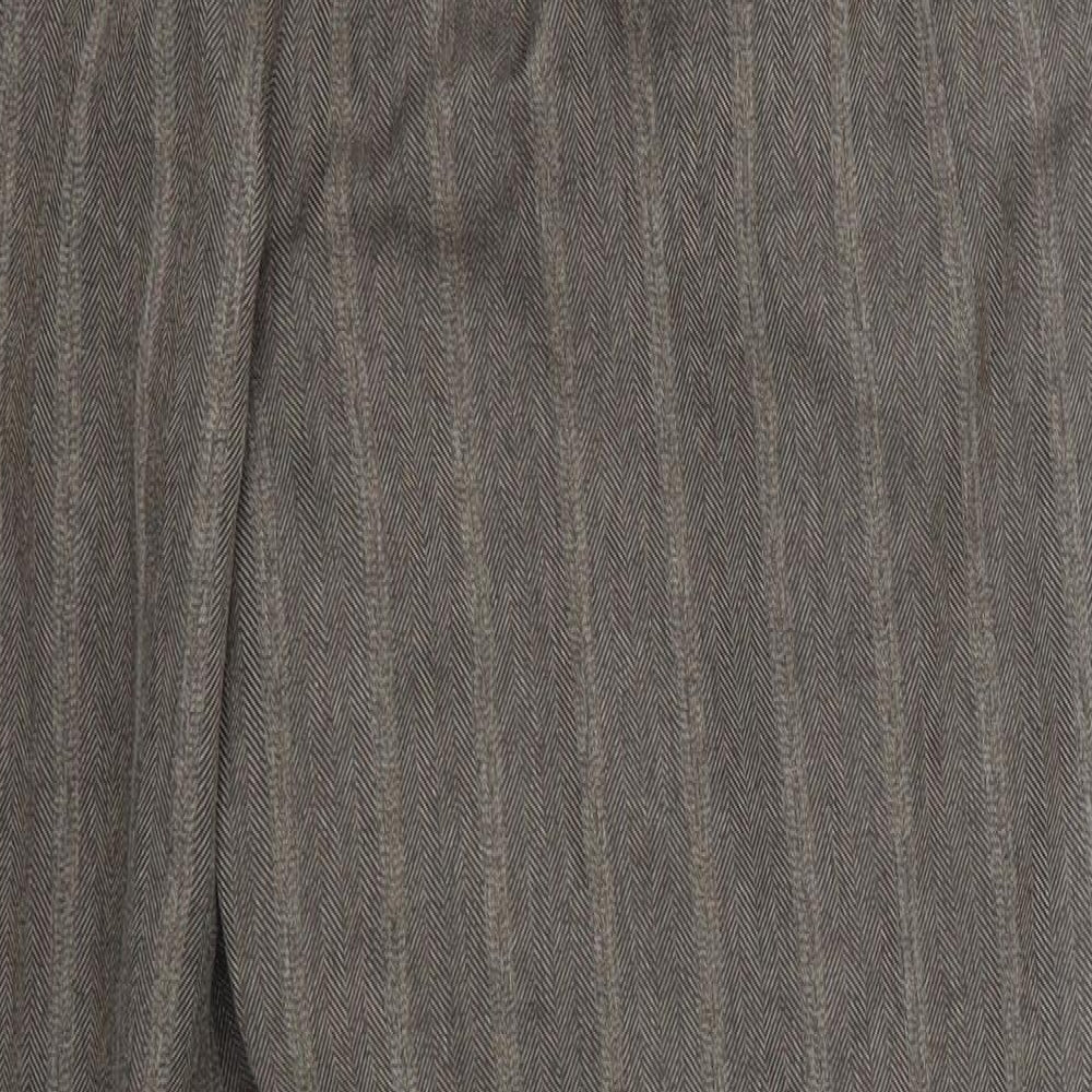 Impressions Womens Brown Striped  Trousers  Size 16 L27.5 in