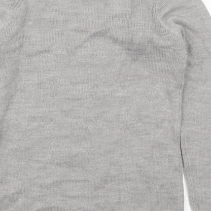 Preloved Peacocks Womens Grey   Pullover Jumper Size S  - Santa Claus - Label