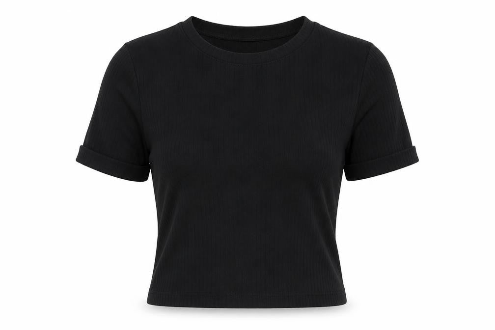 Select Womens Black   Basic T-Shirt Size 8