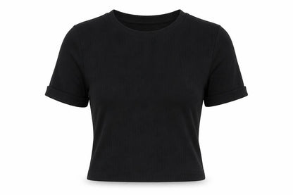 Select Womens Black   Basic T-Shirt Size 8