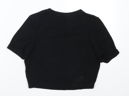 Select Womens Black   Basic T-Shirt Size 8
