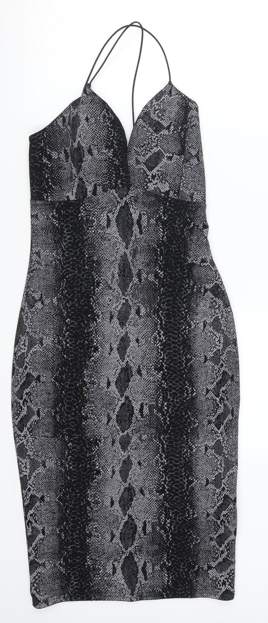 Cameo Rose Womens Grey Animal Print  Bodycon  Size 10