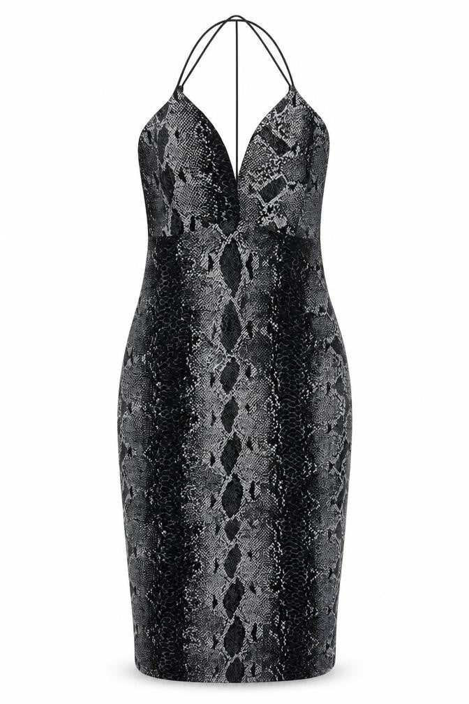 Cameo Rose Womens Grey Animal Print Bodycon Size 10