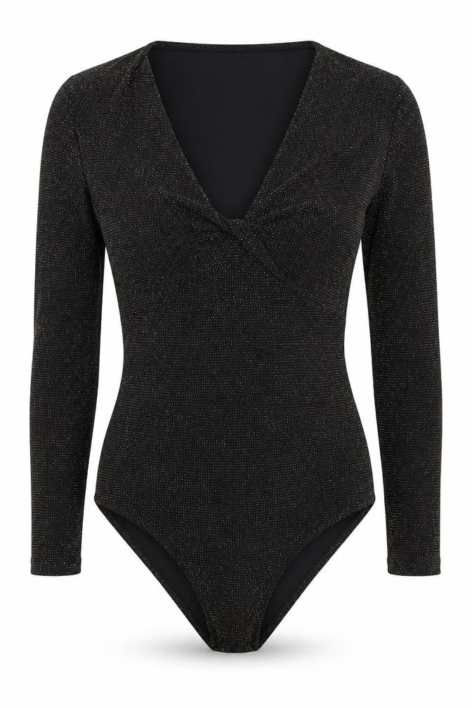 Boohoo Womens Gold   Bodysuit One-Piece Size 8
