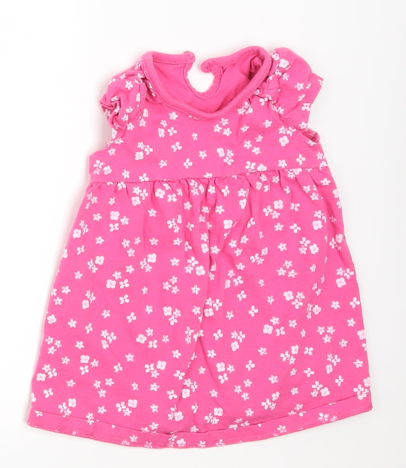 George Girls Pink Floral  A-Line  Size 6-9 Months