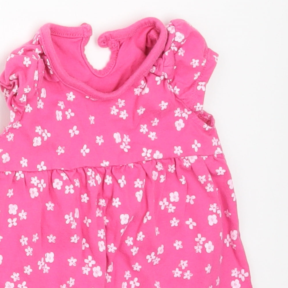 George Girls Pink Floral  A-Line  Size 6-9 Months