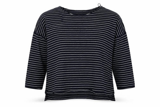 Zara Womens Blue Striped  Pullover Sweatshirt Size M