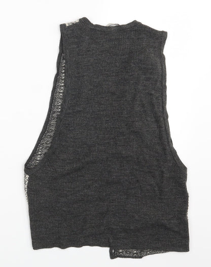 Kookai Womens Grey   3-in-1 Jacket Waistcoat One Size
