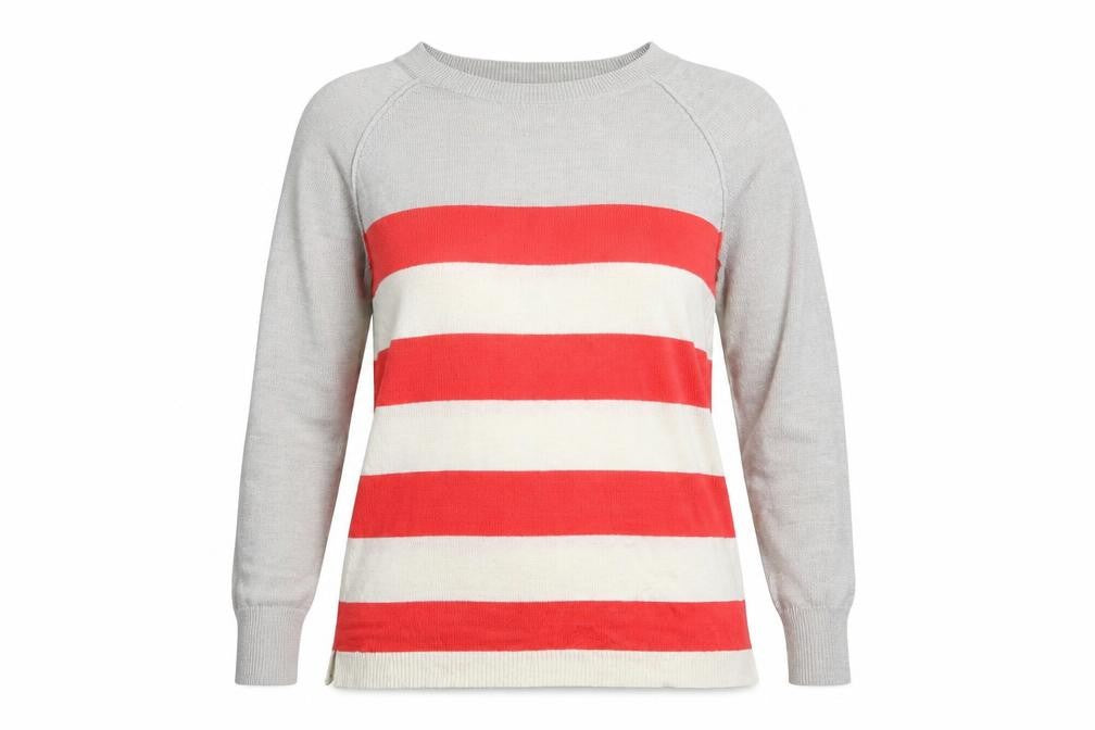 Papaya Womens Multicoloured Striped  Pullover Sweatshirt Size 10
